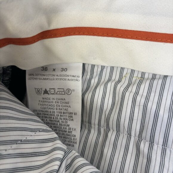 DOCKERS Men's Chino Pants 36X30 Navy Blue Chinos D2 Cotton Straight Leg - Picture 7 of 8